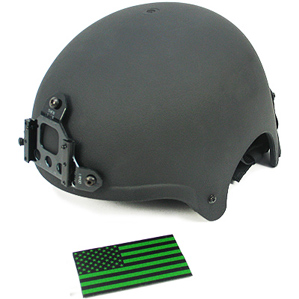 IBH Helmet w/ NVG Mount, Plastic, Black  