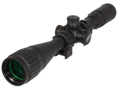 Leapers 5th Gen 3-12x40 AO Rifle Scope, Ill. Mil-Dot Reticle, 1/4 MOA, 1" Tube, Max Strength See-Thru Weaver/Picatinny Rings 