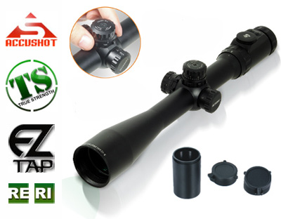 Leapers Accushot 3-12x44AO SWAT Rifle Scope, Illuminated Mil-Dot Reticle, 1/8 MOA, 30mm Tube