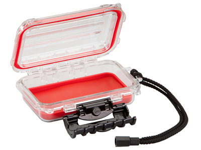 Plano Guide Series Waterproof Case, 6.5", Red/Clear