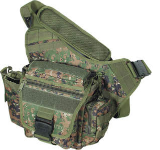 UTG Multi-Functional Tactical
Messenger Bag, Woodland Digital 
