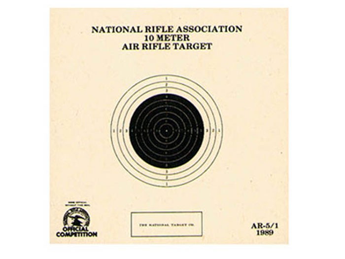 National Target NRA 10-meter Air Rifle Bullseye Target