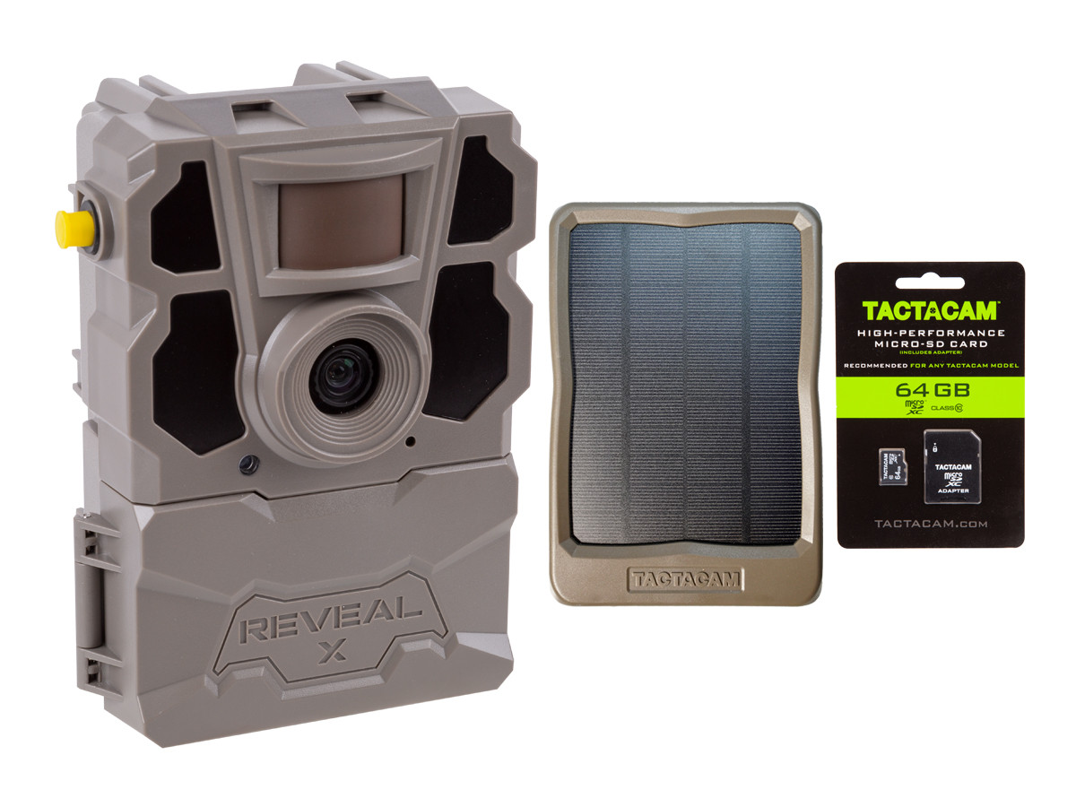 Tactacam Reveal X Gen 2.0 Camera, Solar Panel, SD Card Bundle