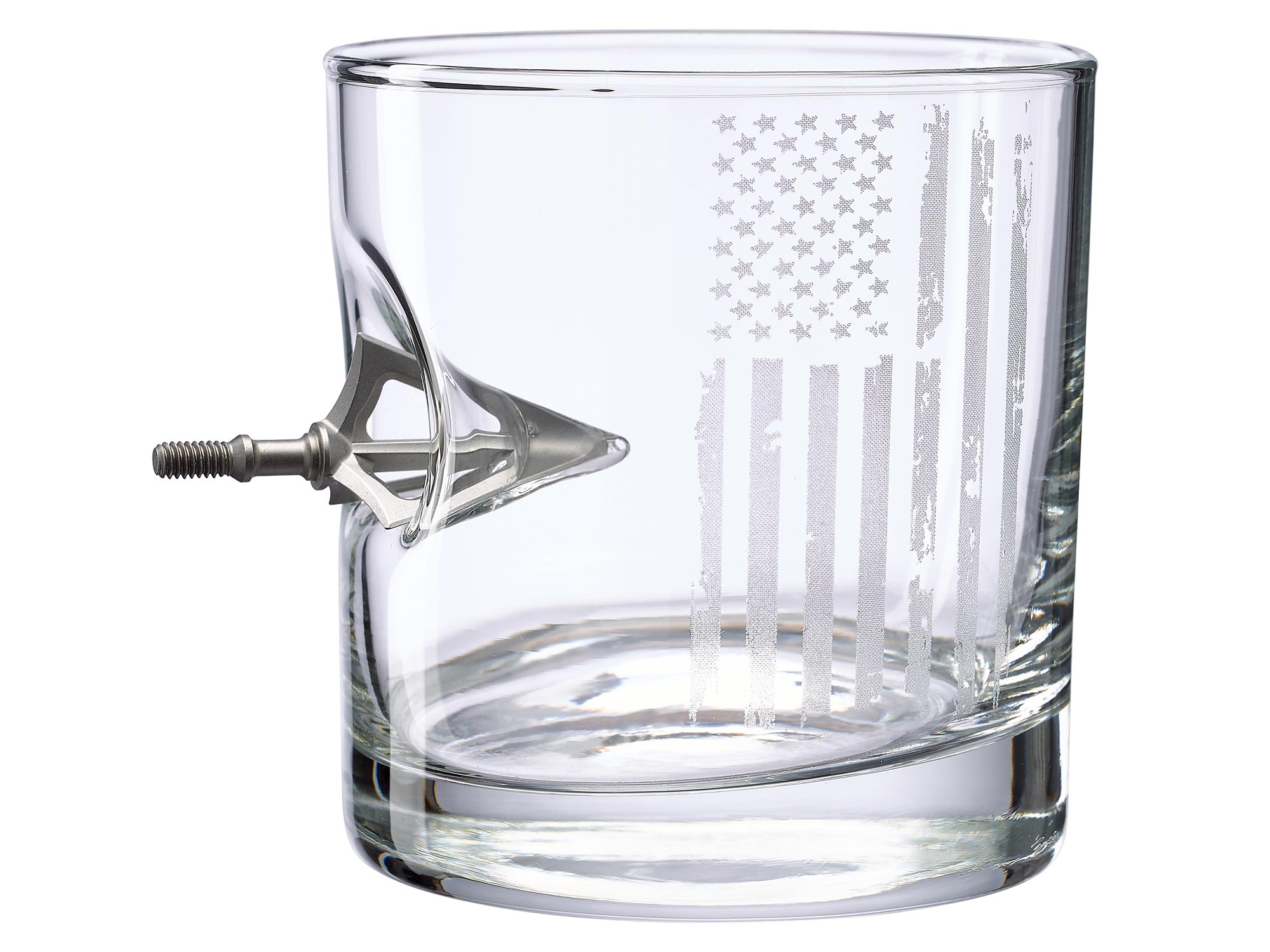 Benshot Patriotic Flag With Broadhead 11oz Rocks Glass