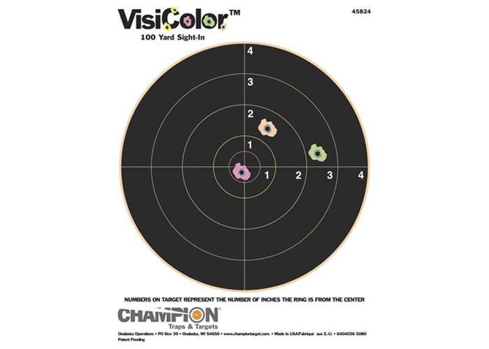 Champion VisiColor High-Visibility Paper Targets, 8" Bull, 10pk