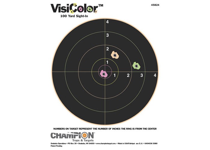 Champion VisiColor High-Visibility Paper Targets, 8 Bull, 10pk