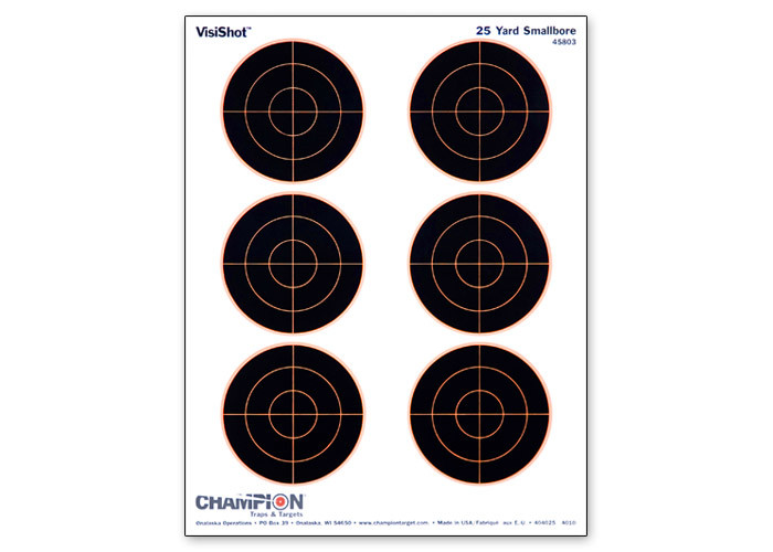 Champion VisiShot Paper Targets, 3" Bulls, 8.5x11  - 10pk