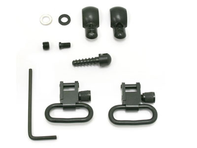 GrovTec Swivel Set, Wood Screws, Fits Some Lever-Action & Tube-Mag Rifles & Carbines, 1" Loops, Black Oxide