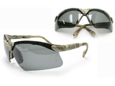 Radians Revelation Safety Glasses, Camo Frame, Smoke Lenses, Adjustable