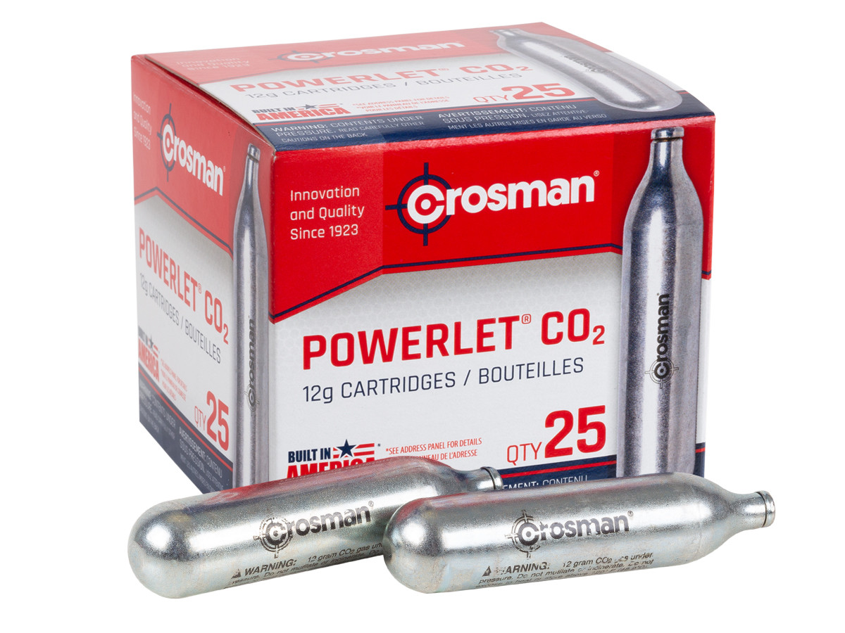 Crosman 12 Gram CO2, 25 Cartridges