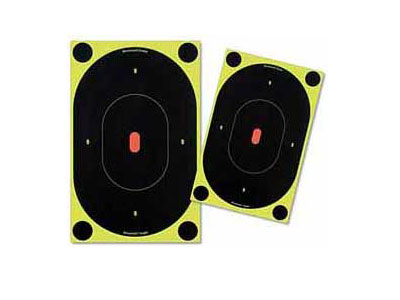 Birchwood Casey Shoot-N-C Silhouette Targets, 7" Oval, 12 Targets + 48 Pasters