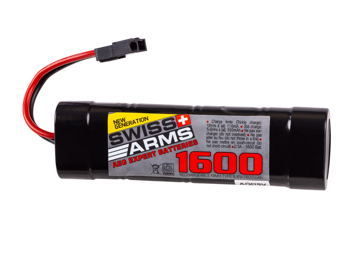 Swiss Arms 9.6v 1600mah NiMH Battery With Small Tamiya Connector