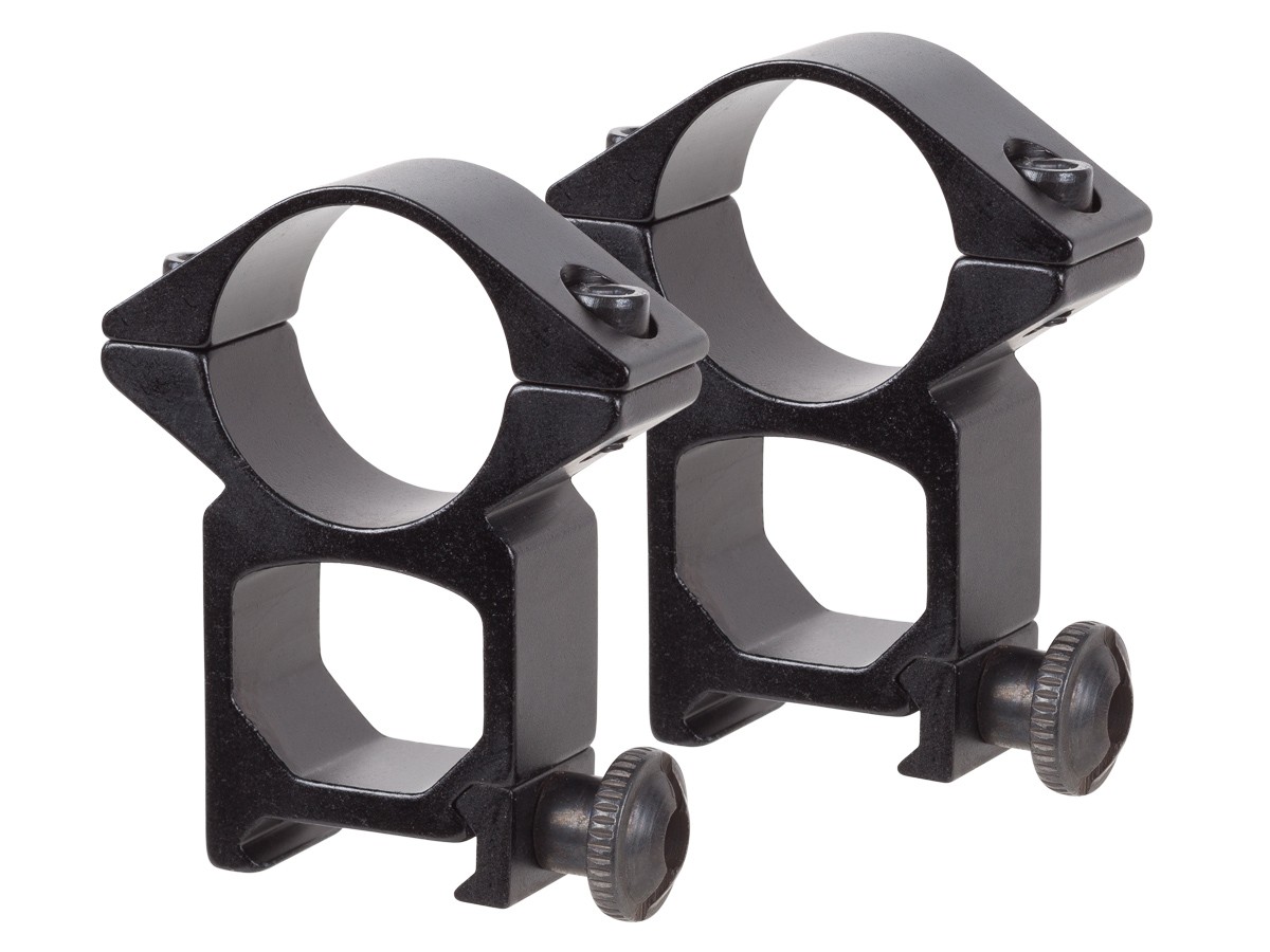 JBU 1" Rings, High, Weaver Mount, See-Thru