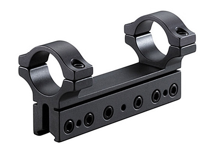 BKL 1-Pc Mount, 4 Long, 1 Rings, 3/8 Or 11mm Dovetail, 6 Base Screws, Matte Black