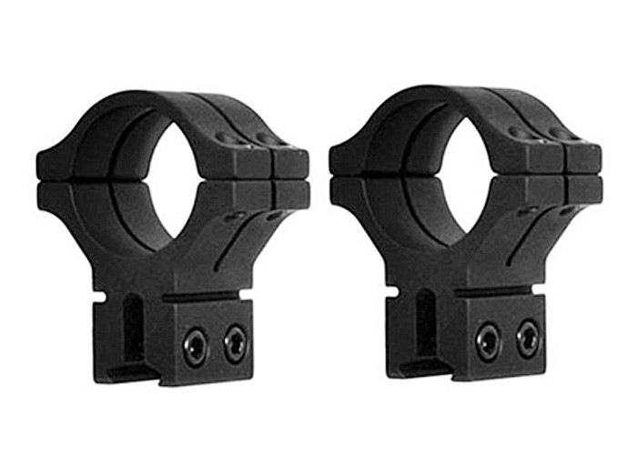 BKL 1" Rings, 14mm Dovetail, Double Strap, Matte Black