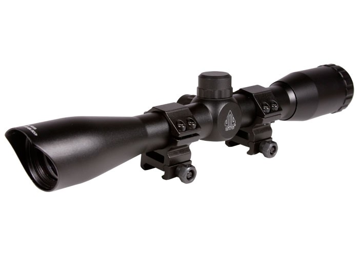 UTG 4x32 Rifle Scope, Mil-Dot Reticle, 1/4 MOA, 1" Tube, Weaver Rings