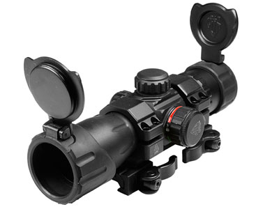 1x34mm ITA Combat Red/Green Dot Sight, 1/2 MOA, 30mm Tube, Quick-Detach Low Weaver/Picatinny Mount