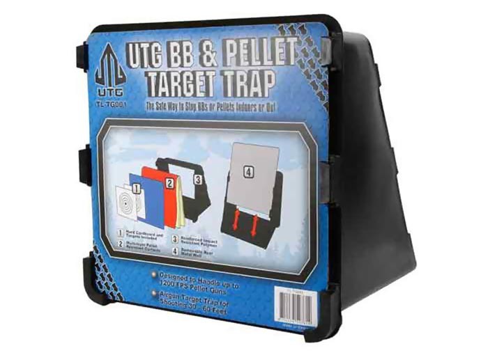 Open Box Leapers UTG Accushot Pellet & BB Trap, Ballistic Curtains, Paper Targets, Steel Backer, Never Used