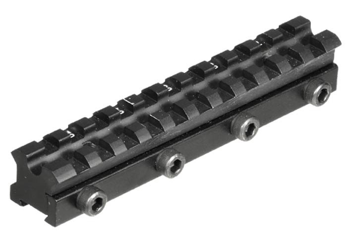 UTG Drooper Scope Rail, 11mm-to-Weaver Adapter, Compensates For Droop & Stops Scope Shift