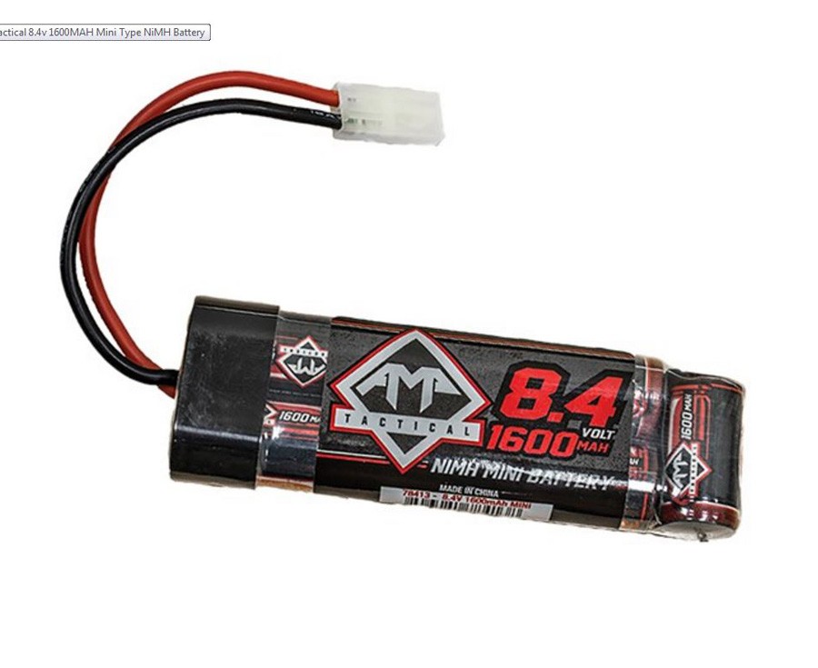 AMP Tactical 8.4V 1600mAh NiMH Mini Type Battery, Mini Plug