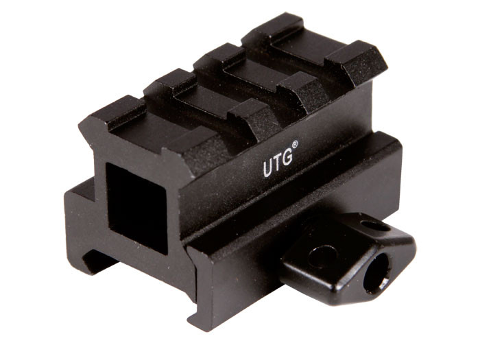 UTG 3-Slot Medium-Profile Compact Riser Mount, 0.83" High, Black