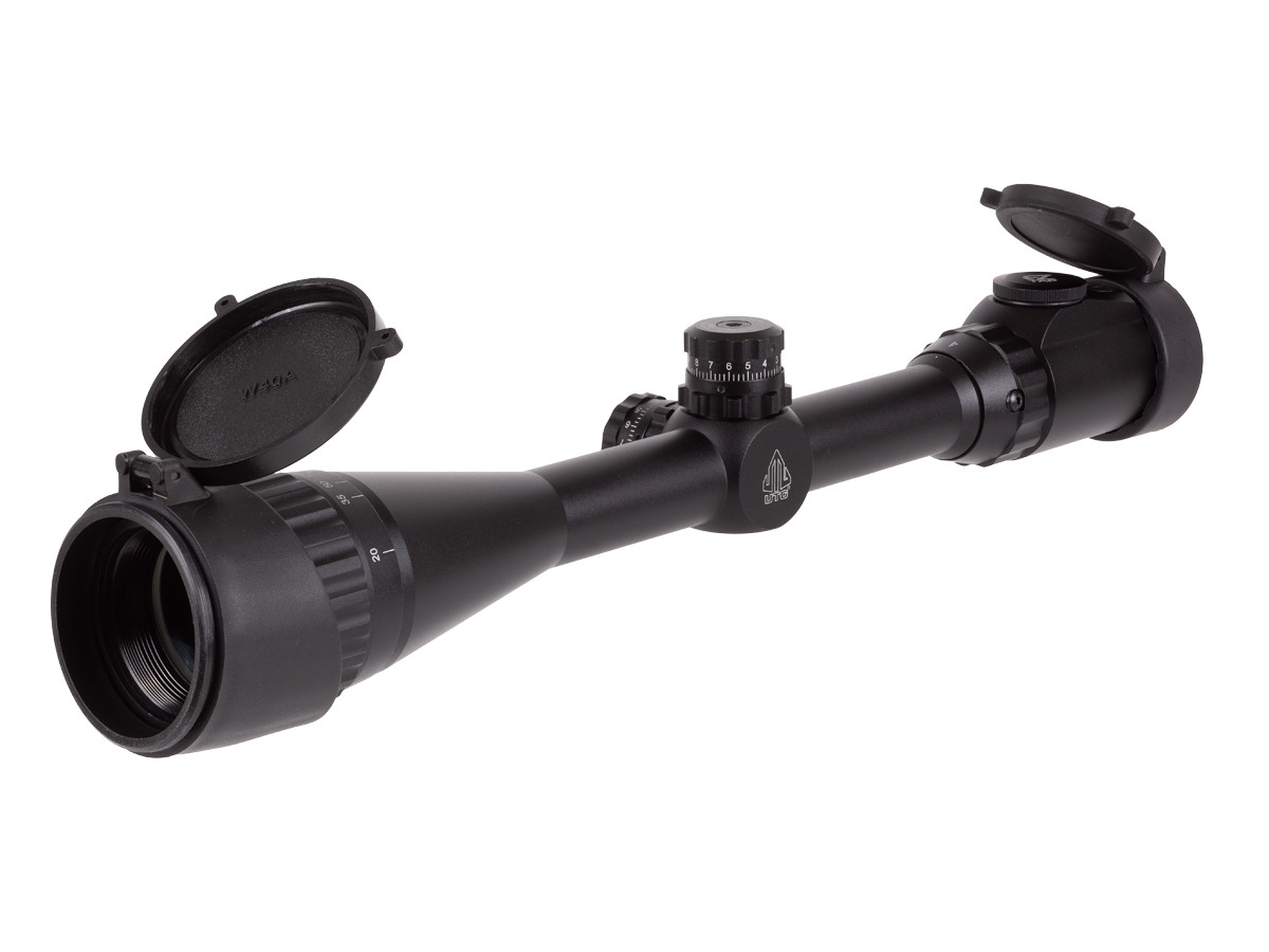 UTG 4-16x40 AO Rifle Scope, EZ-TAP, Mil-Dot IR, 1/4 MOA, 1"