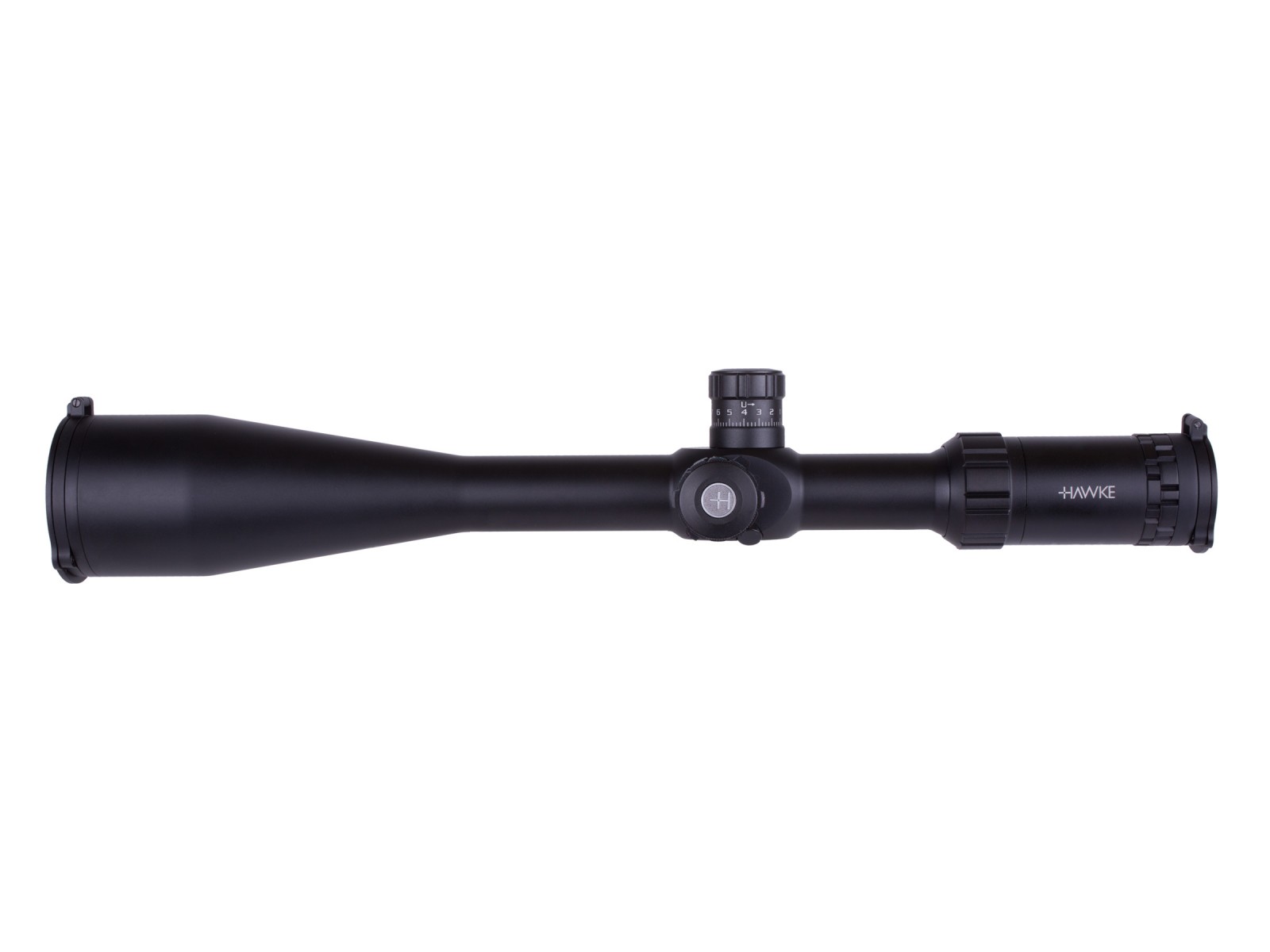 Hawke Sport Optics 8-32x56 AO Sidewinder 30 SF Rifle Scope, Illuminated SR Pro Reticle, 1/4 MOA, 30mm Tube