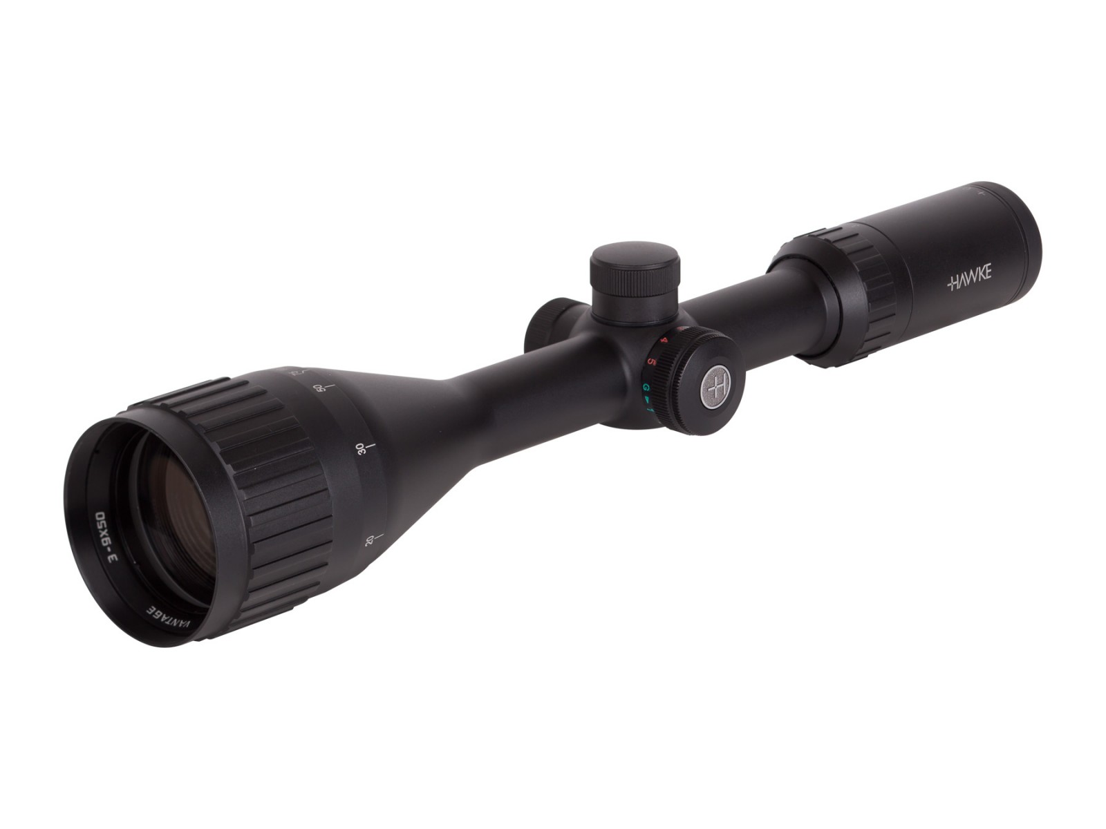 Hawke Vantage 3-9x50 AO, Mil-Dot IR, 1/4 MOA, 1" Tube