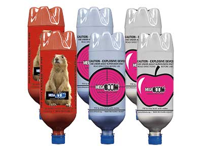 Airburst MegaBoom 1-Liter Bottles w/BoomDust, Assorted Graphics, 6pk