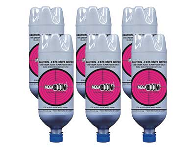 Airburst MegaBoom 1-Liter Bottles w/BoomDust, Bullseye Graphic, 6pk