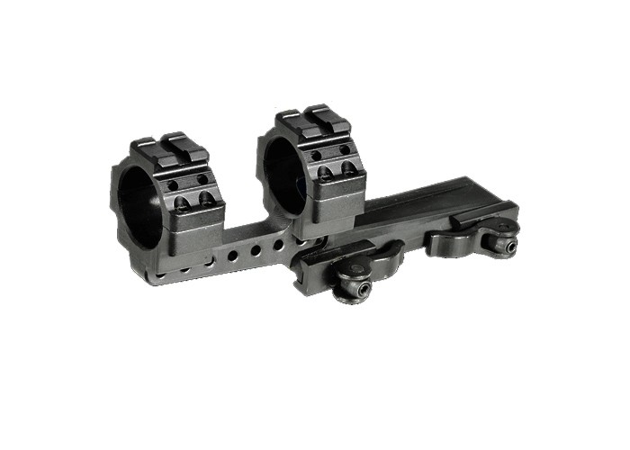 Leapers UTG 1-Pc Offset Mount, 30mm Rings, High, 100mm Base, 2 Top Slots, Weaver/Picatinny Mount