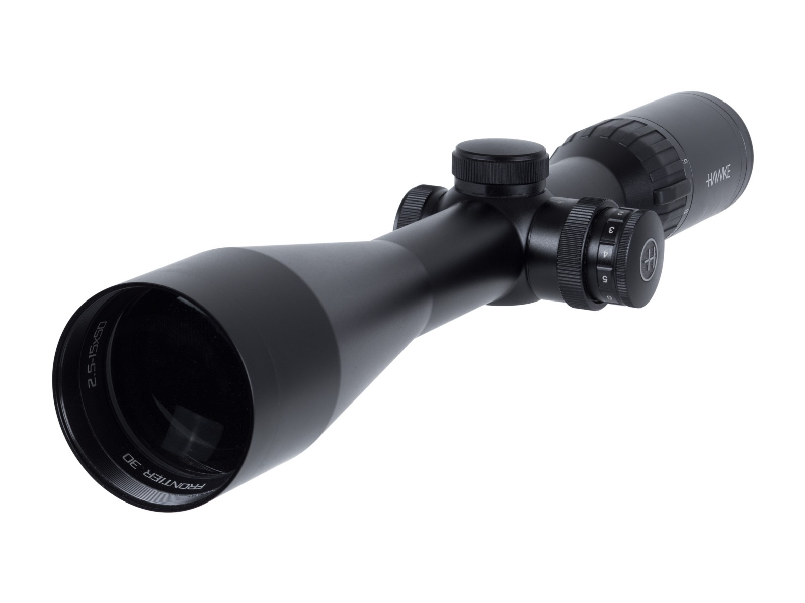 Hawke Sport Optics 2.5-15x50 AO Frontier 30 Rifle Scope, Ill. TMX Reticle, 1/4 MOA, 30mm Tube