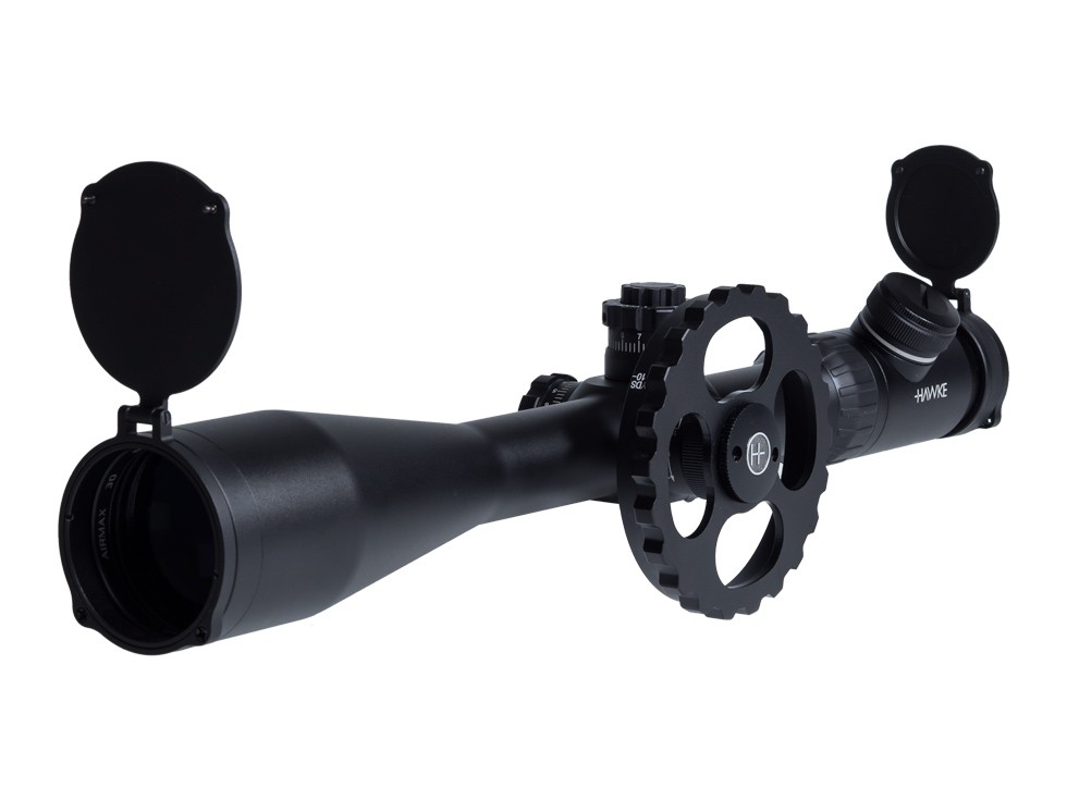 Refurbished Hawke Sport Optics 6-24x50 AO Airmax 30 SF Rifle Scope, Ill. AMX Etched Glass Mil-Dot Reticle, 1/4 MOA, 30mm Tube
