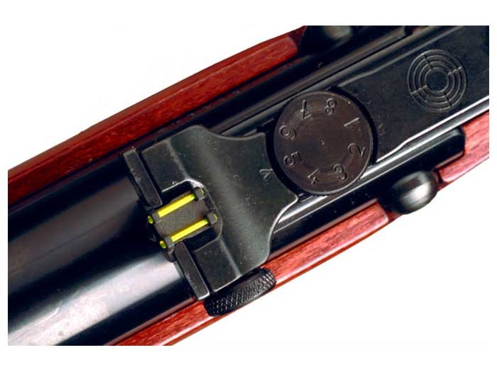 Weihrauch Rear TruGlo Fiber Optic Sight, Fits Select HW Rifles