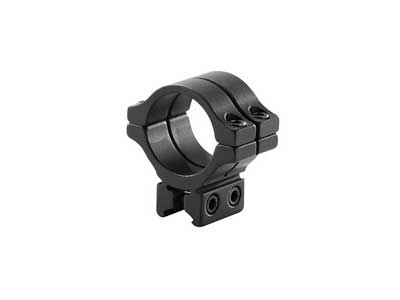 BKL Single 30mm Double Strap Ring, 3/8" or 11mm Dovetail, 1" Long, Low, Black