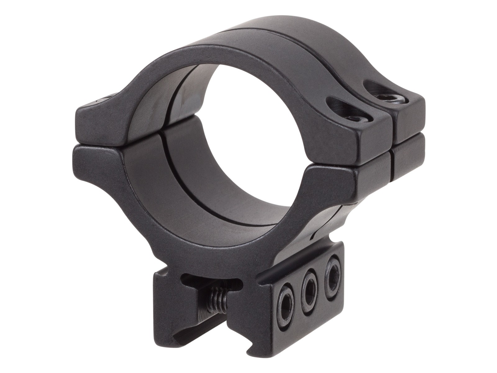BKL Single 30mm Double Strap Ring, 3/8" or 11mm Dovetail, 1.263" Long, Low, Black