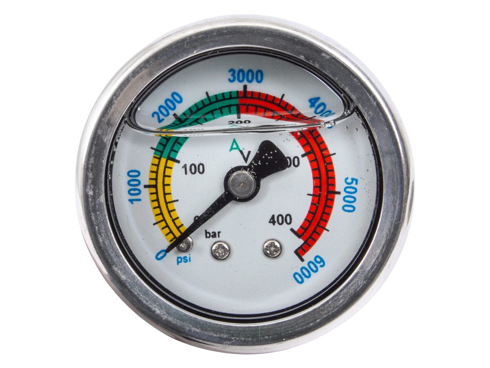 Air Venturi Air Pressure Gauge, 6,000 psi, Oil-filled