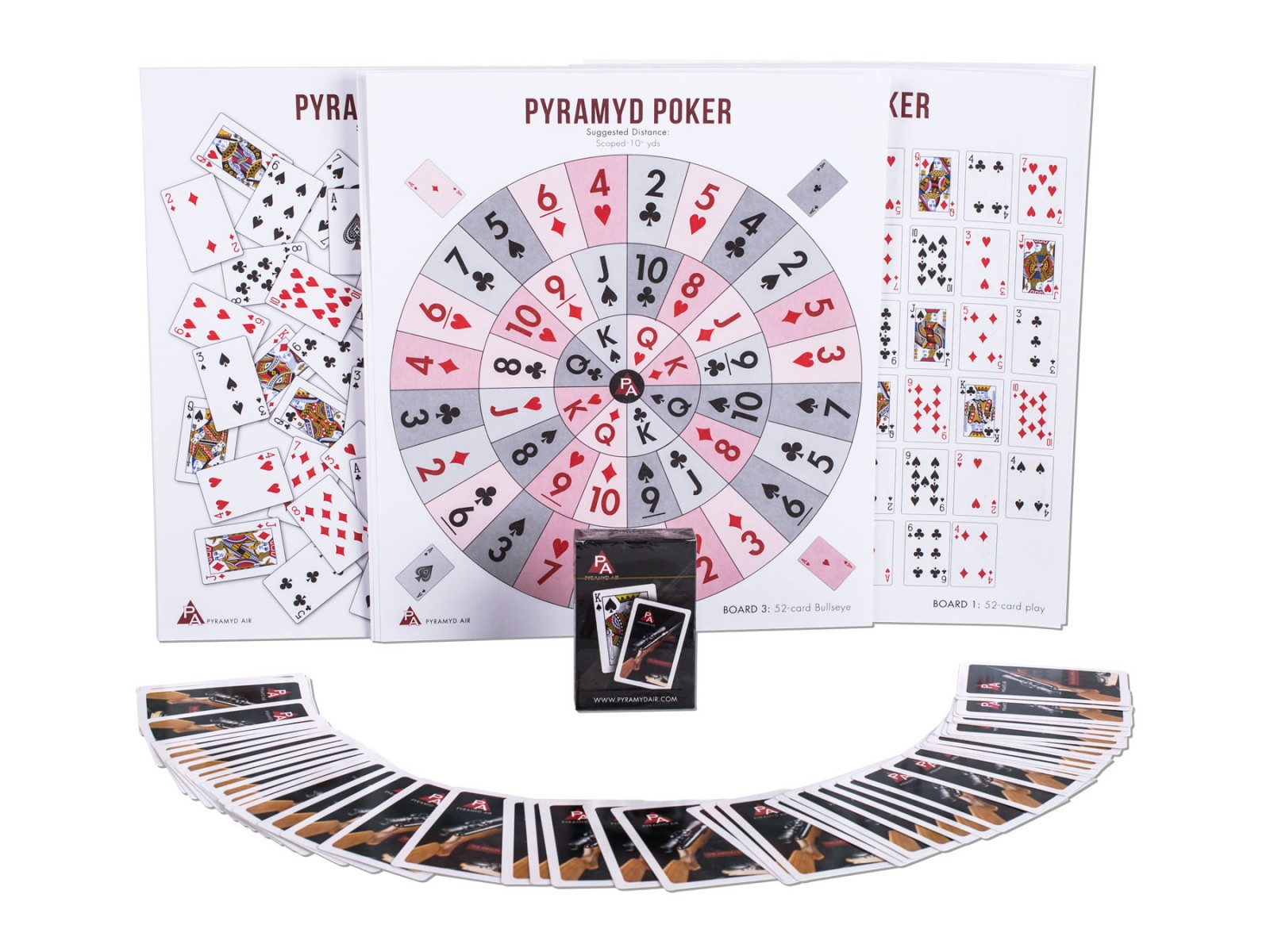 Pyramyd Air Poker Game, 5 Game Boards