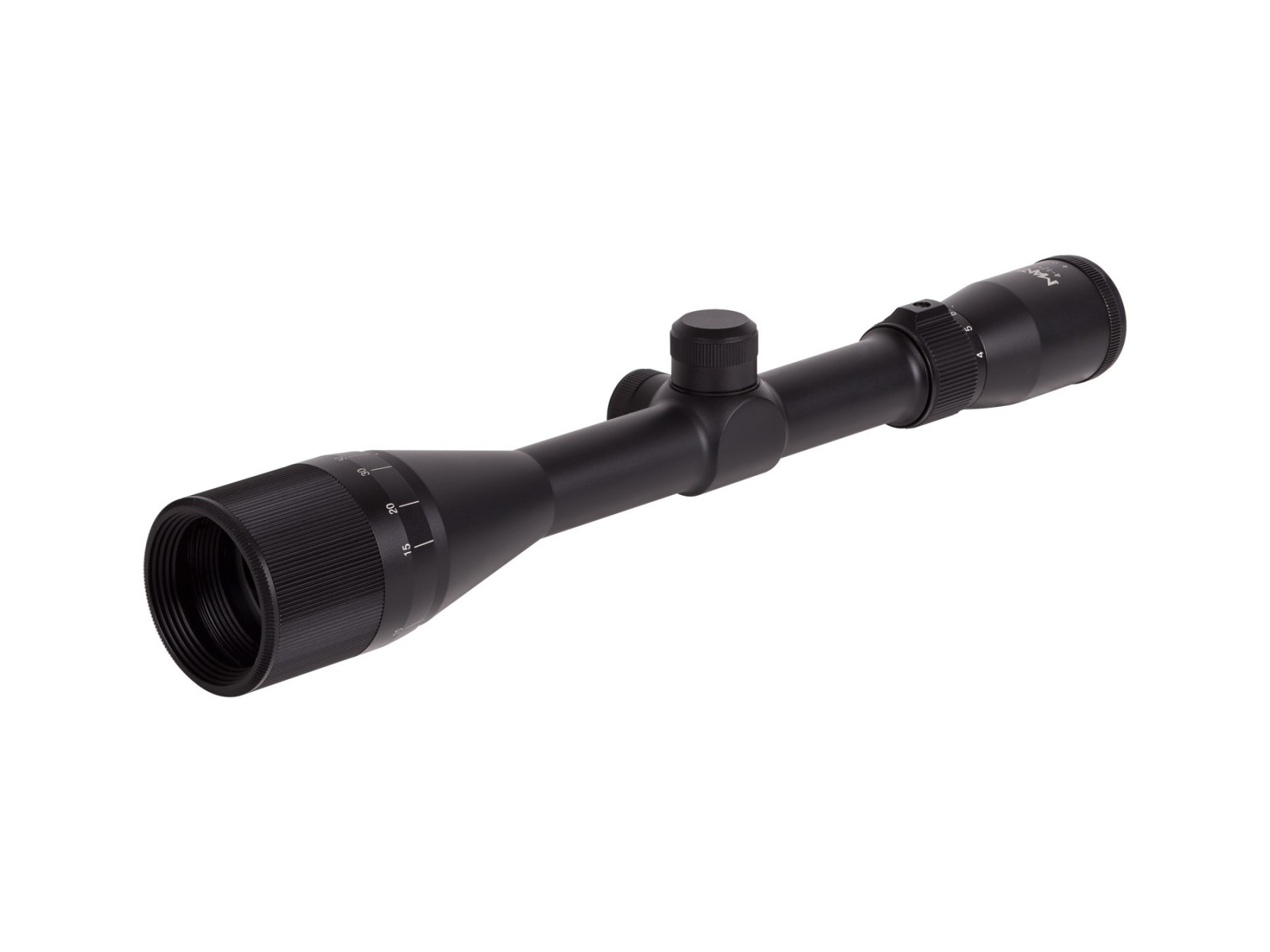 Mantis 4-12x40 AO Rifle Scope, Mil-Dot Reticle, 1/4 MOA, 1 Tube