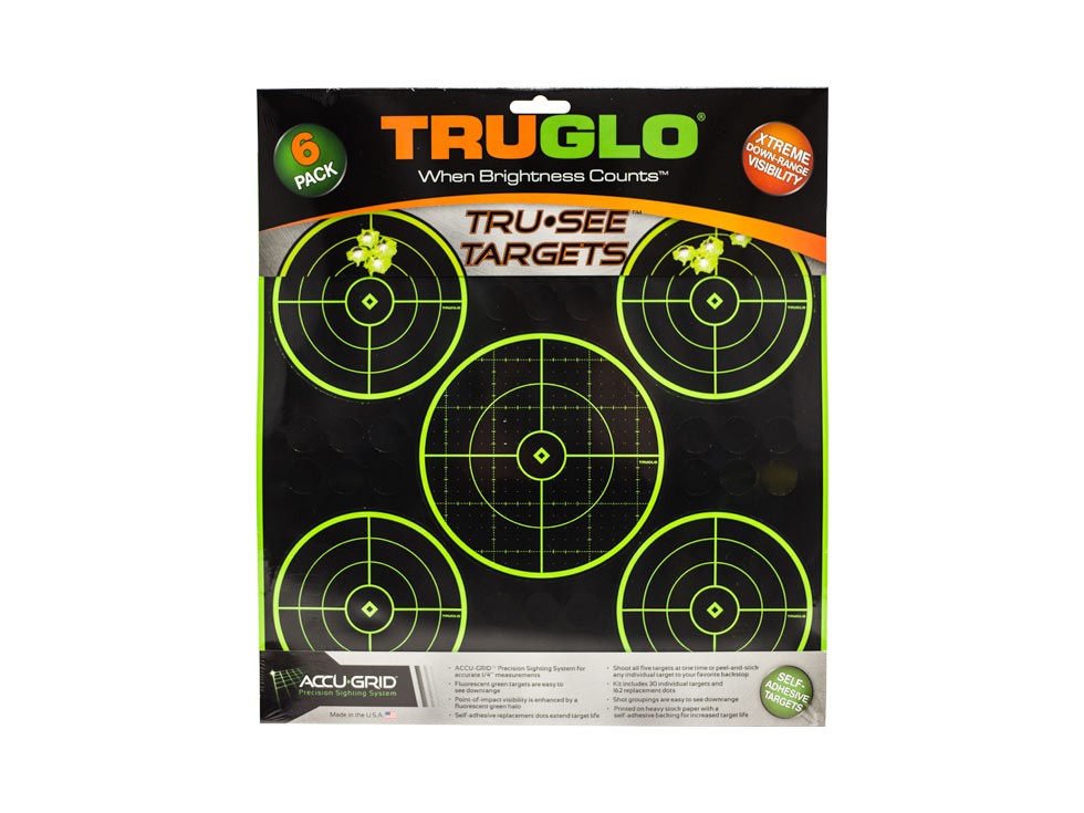 Hatsan TruGlo 5 Target Pack, 12" Targets, 6ct