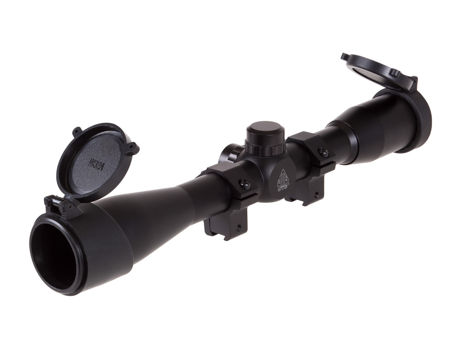 UTG 4x32 Rifle Scope, Mil-Dot Reticle, 1/4 MOA, 1" Tube, 3/8" Rings