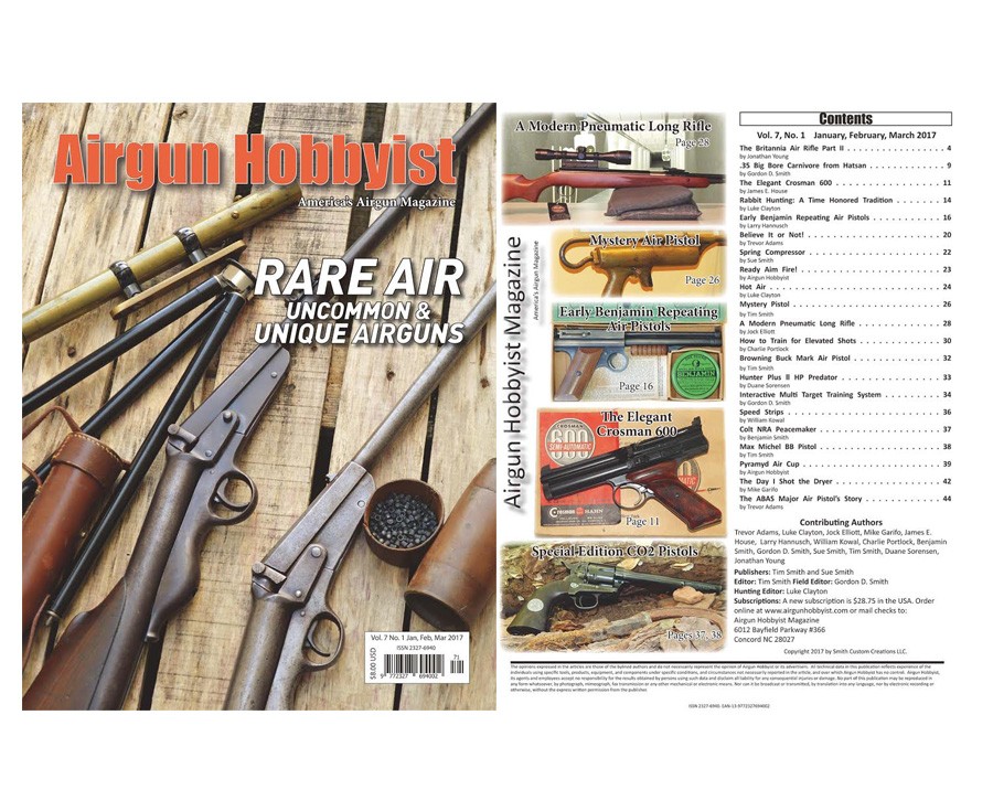Airgun Hobbyist Magazine, Jan/Feb/Mar 2017 Issue