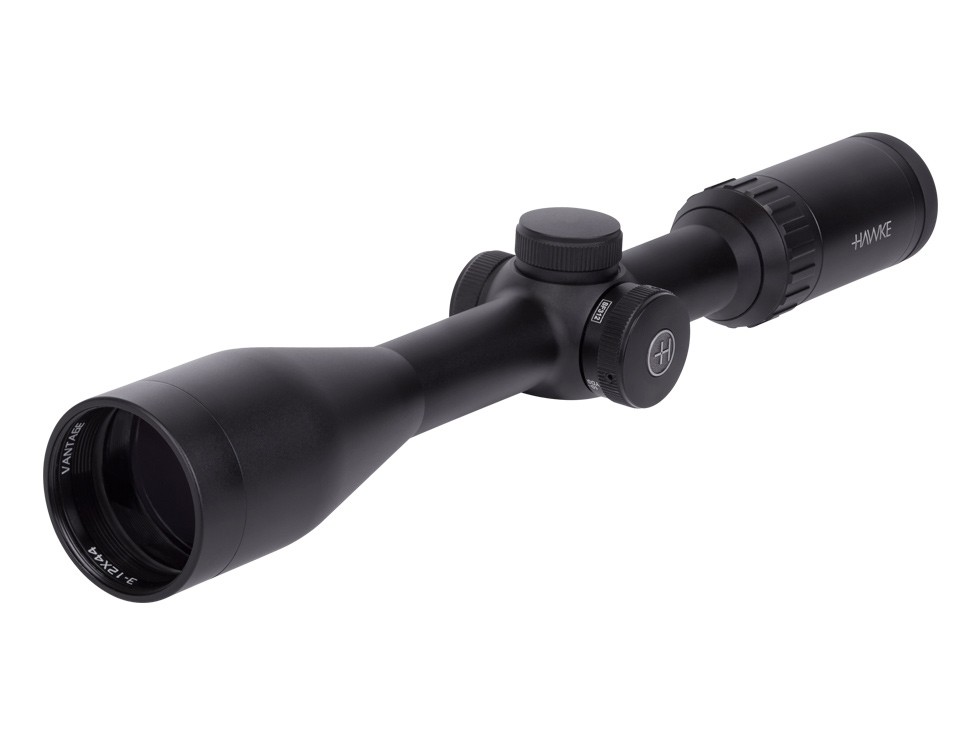 Refurbished Hawke Optics 3-12x44 AO Vantage Side Focus Rifle Scope, 1/2 Mil-Dot Reticle, 1/4 MOA, 1" Tube