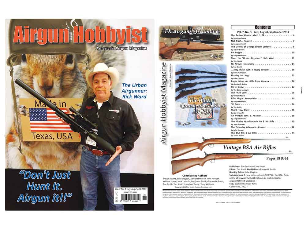 Airgun Hobbyist Magazine, Jul/Aug/Sept 2017 Issue