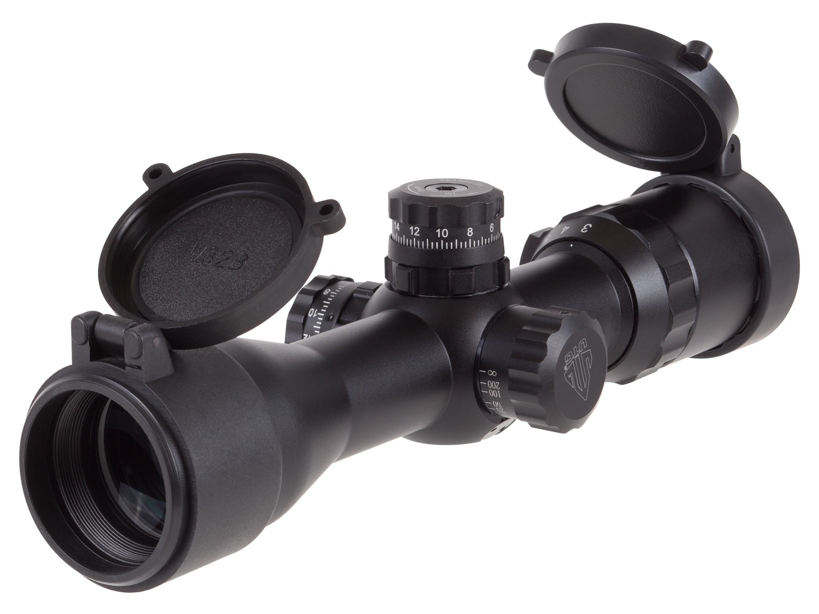 UTG 3-12x32 AO Bug Buster Rifle Scope, Mil-Dot Reticle, 1/3 MOA, 1 Tube, Medium Weaver Rings