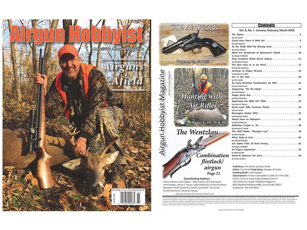 Airgun Hobbyist Magazine, Jan/Feb/March 2018 Issue