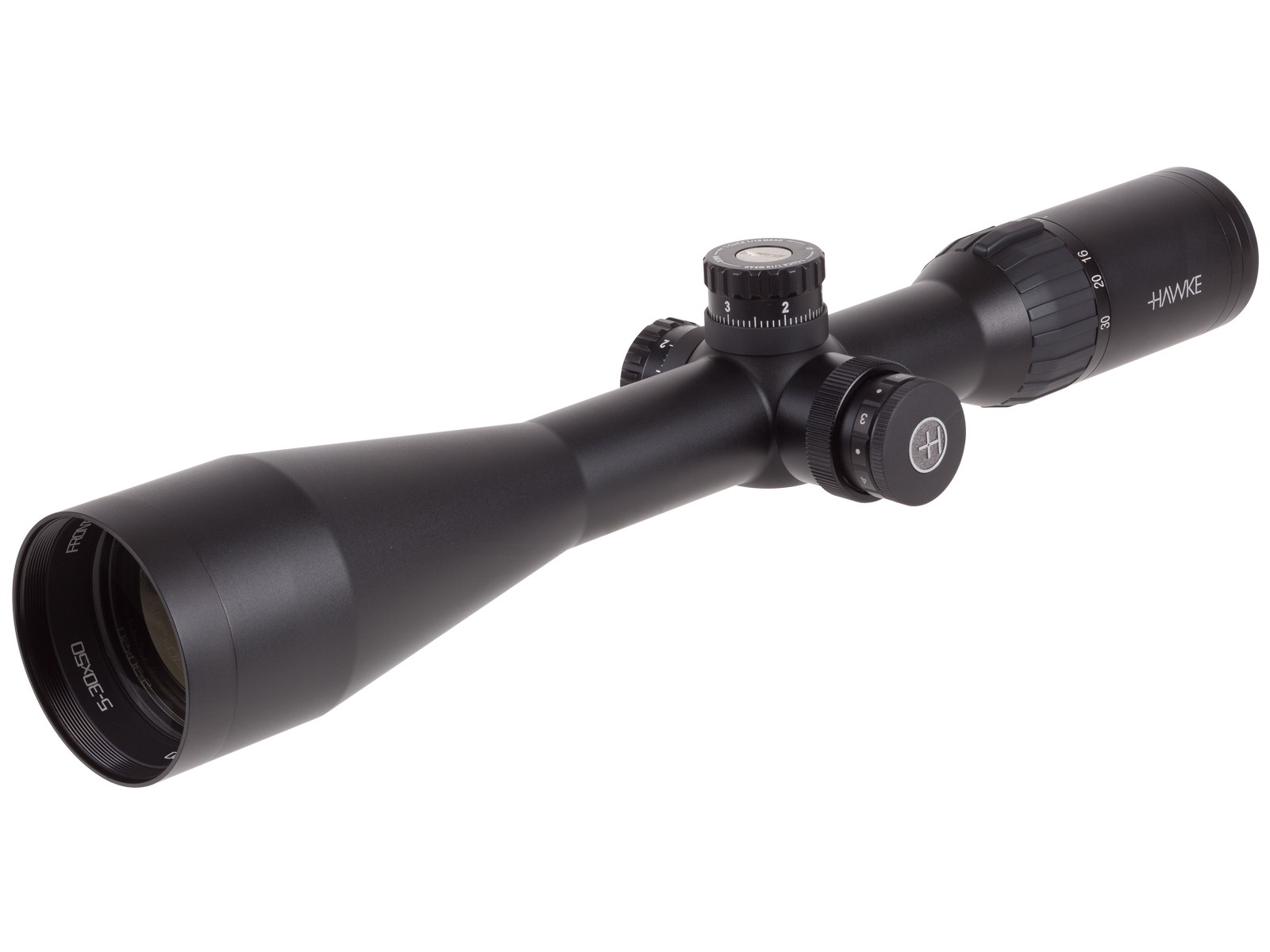 Hawke Frontier 30 Side Focus 5-30x50 Rifle Scope, TMX Reticle, 0.1 MIL, 30mm Tube