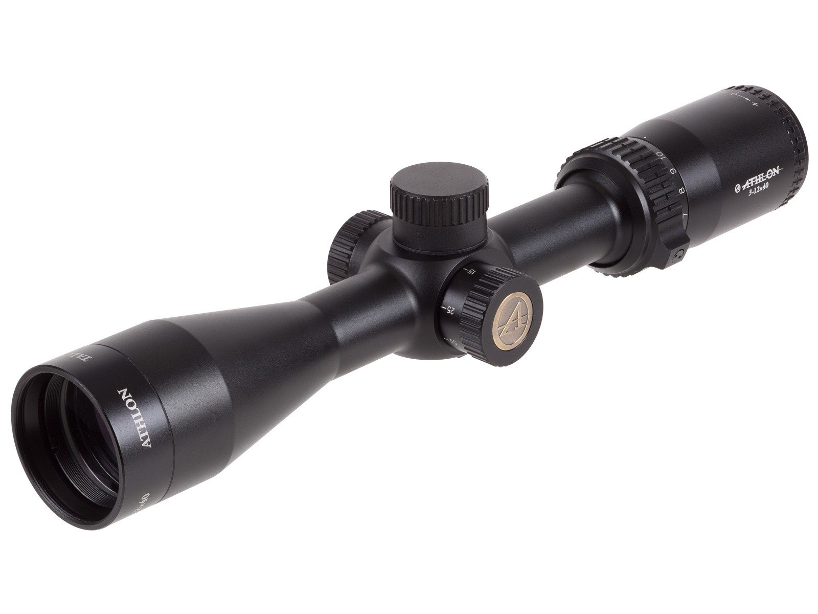 Athlon Optics 3-12x40 Talos, Mil-Dot Reticle, 1/4 MOA, 1 Tube