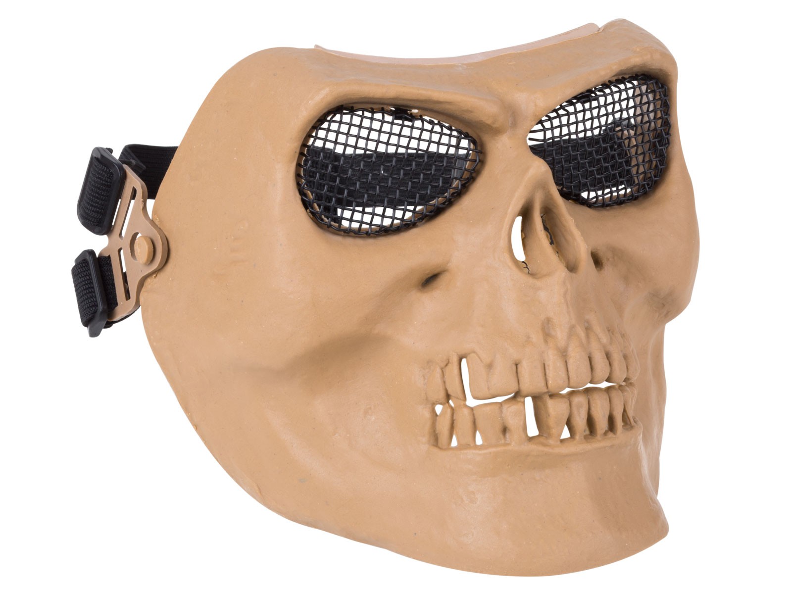 JAG Precision Bravo Tac Gear Skull Mesh Airsoft Mask, Tan
