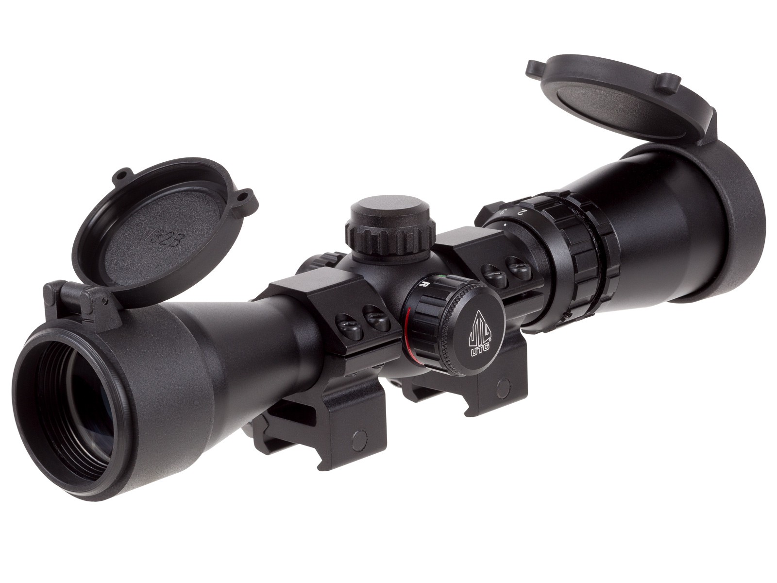 UTG 2-7x32 Handgun Scope, Ill. PDC Reticle, 1/4 MOA, 1" Tube